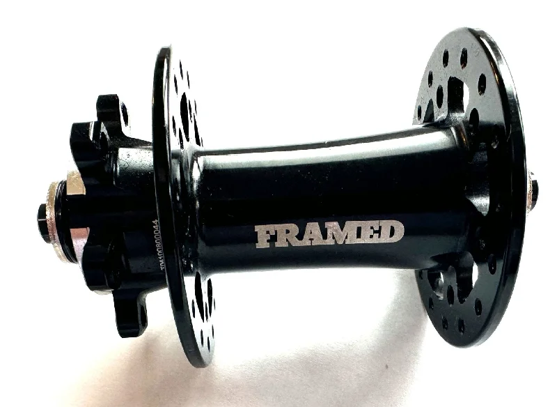 Framed 32h 100mm x QR Quick Release 6 Bolt Disc Front Bike Hub Black New