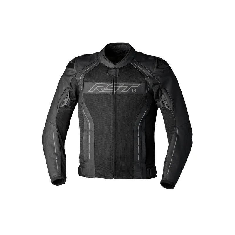 RST S-1 VENTED LEATHER / MESH JACKET - BLACK